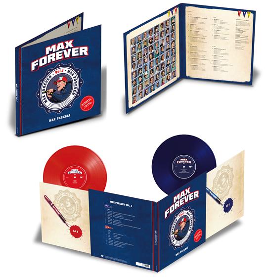 Max Forever vol.1 (Doppio Vinile Blu e Rosso) - Vinile LP di Max Pezzali