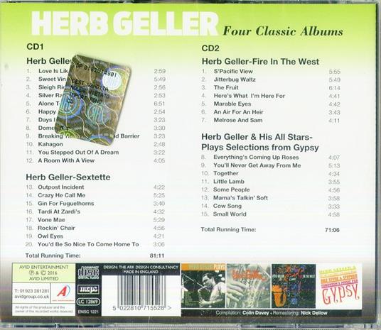 Four Classic Albums - CD Audio di Herb Geller - 2