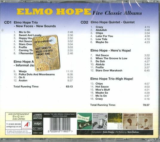 Five Classic Albums - CD Audio di Elmo Hope - 2