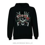 Felpa con Cappuccio Guns N' Roses. Distressed Skull