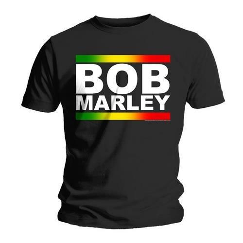 T-Shirt Bob Marley Men's Tee: Rasta Band Block