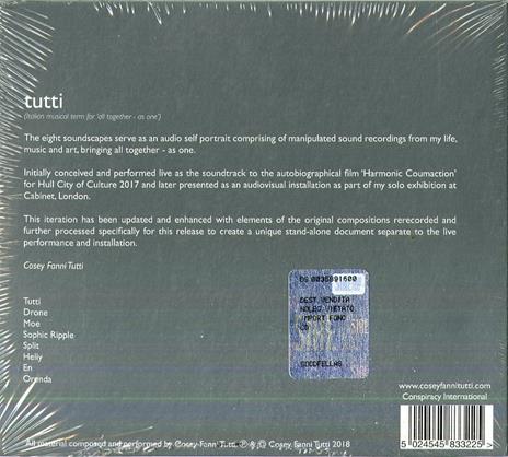 Tutti - CD Audio di Cosey Fanni Tutti - 2