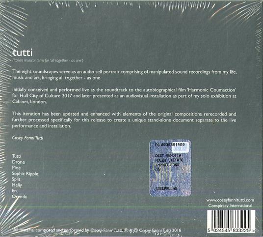 Tutti - CD Audio di Cosey Fanni Tutti - 2