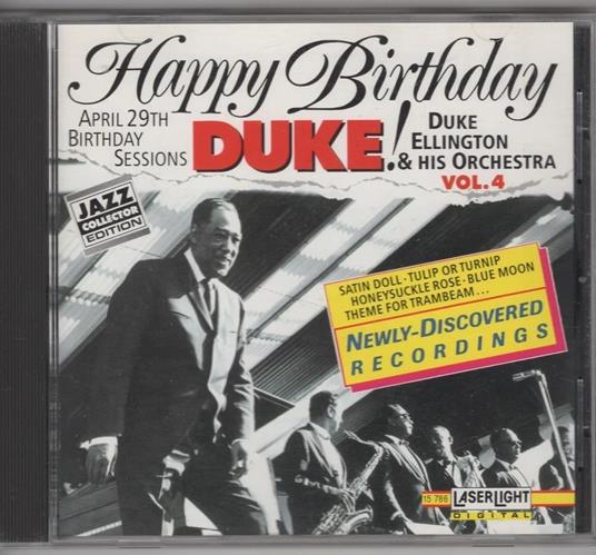 The Birthday Sessions Vol.4 - CD Audio di Duke Ellington