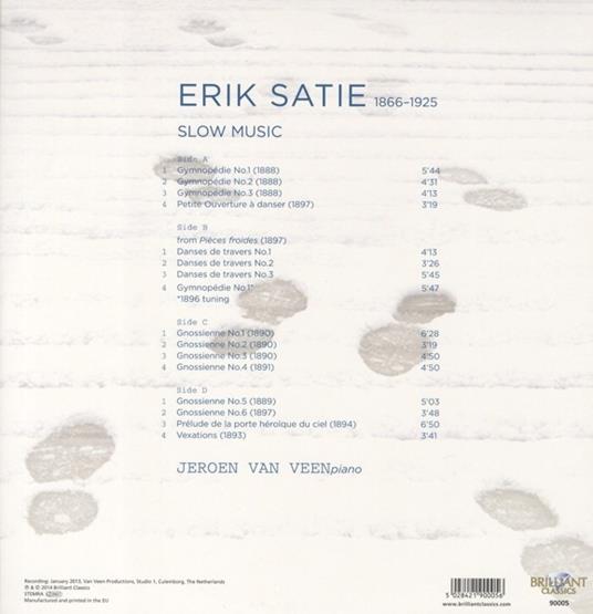 Slow Music - Vinile LP di Erik Satie,Jeroen van Veen