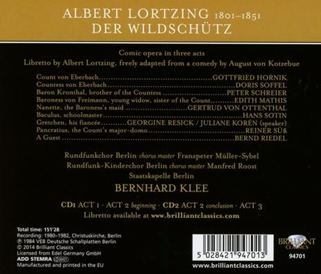 Der Wildschütz - CD Audio di Bernhard Klee - 2