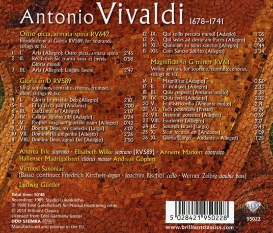 Opere sacre - CD Audio di Antonio Vivaldi - 2