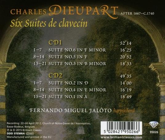6 Suites De Clavecin - CD Audio di Francis Charles Dieupart - 2