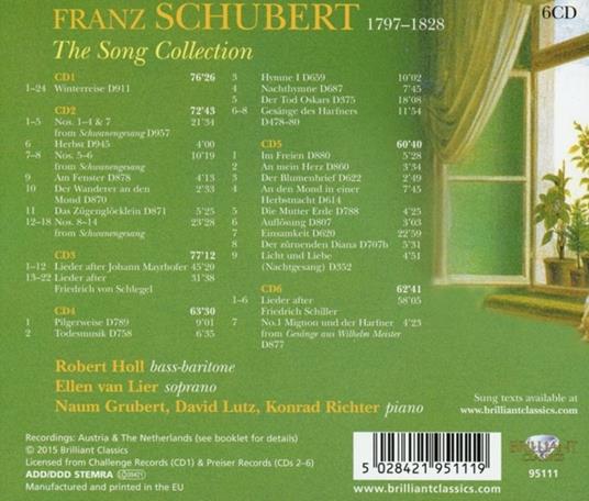The Song Collection. Lieder - CD Audio di Franz Schubert - 2