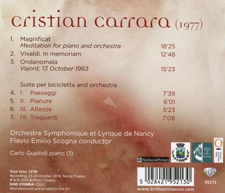Magnificat - Ondanomala - Suite per bicicletta e orchestra - CD Audio di Cristian Carrara - 2
