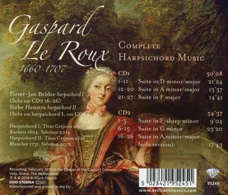 Opere per clavicembalo - CD Audio di Gaspard Le Roux - 2