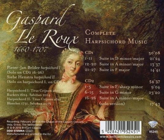 Opere per clavicembalo - CD Audio di Gaspard Le Roux - 2