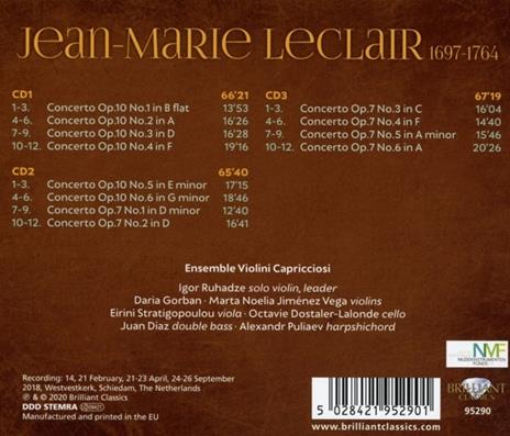 Concerti per violino completi - CD Audio di Jean-Marie Leclair,Ensemble Violini Capricciosi - 2