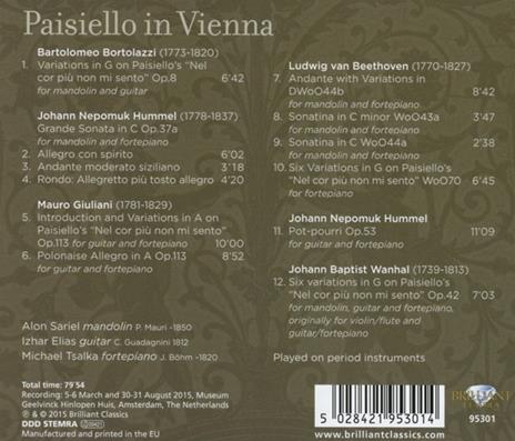 In Vienna. Variazioni sulle arie d'opera di Paisiello - CD Audio - 2