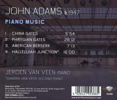 Opere per pianoforte - CD Audio di John Adams,Jeroen van Veen - 2