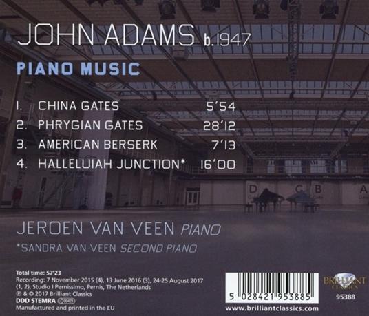 Opere per pianoforte - CD Audio di John Adams,Jeroen van Veen - 2
