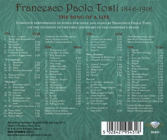 The Song of a Life vol.3 - CD Audio di Francesco Paolo Tosti - 2