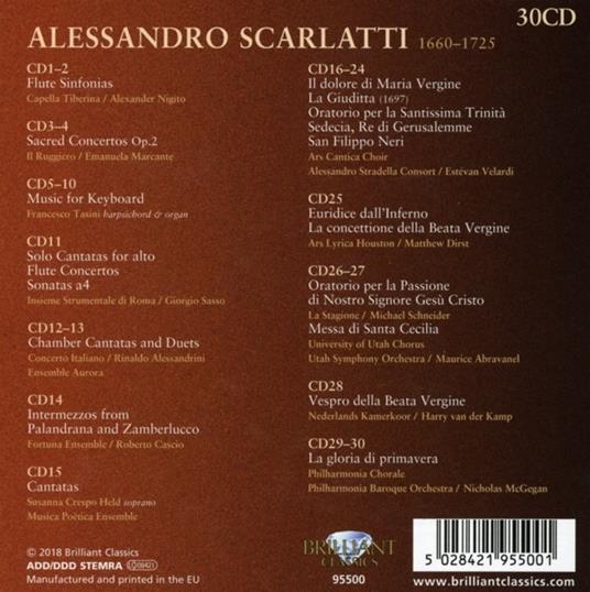 Alessandro Scarlatti Collection - CD Audio di Alessandro Scarlatti,Insieme Strumentale di Roma,Concerto Italiano,Capella Tiberina,Francesco Tasini - 2