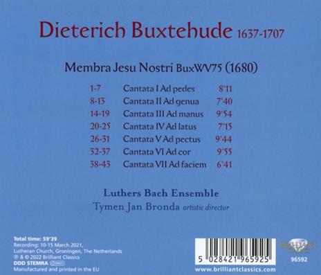 Membra Jesu Nostri - CD Audio di Dietrich Buxtehude - 2