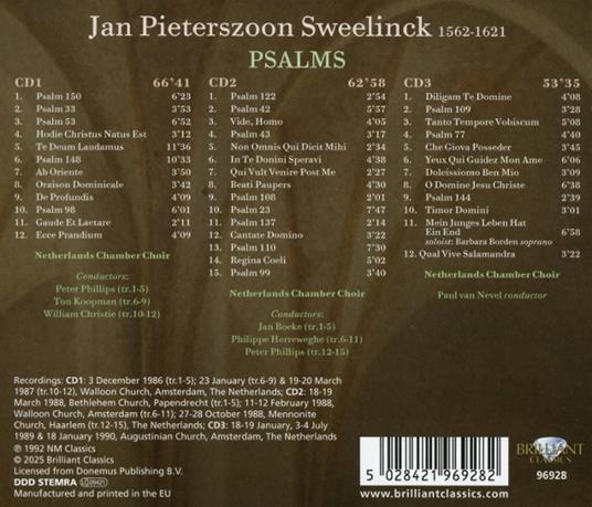 Psalms - CD Audio di Jan Pieterszoon Sweelinck - 2