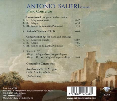 Piano Concertos - CD Audio di Antonio Salieri - 2