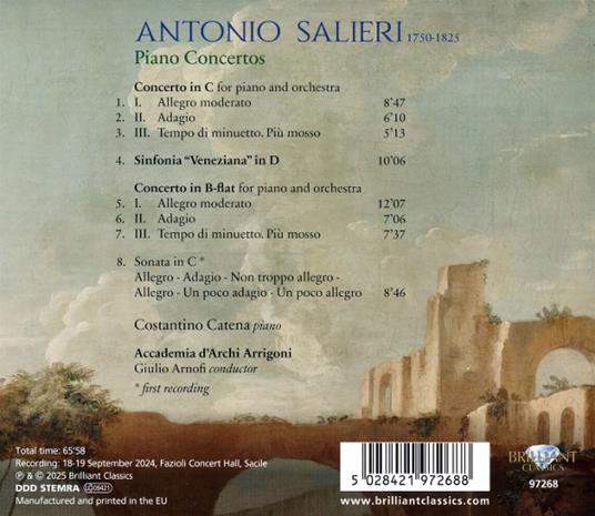 Piano Concertos - CD Audio di Antonio Salieri - 2