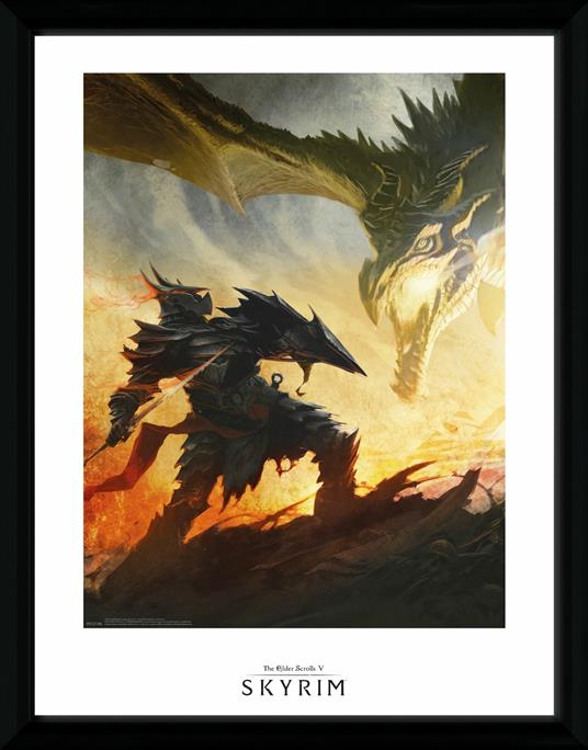 Stampa In Cornice 30x40 cm. Skyrim. Daedric Armour