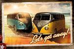 Poster VW Camper. Let's Get Away 61x91,5 cm.