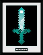 Stampa In Cornice 30x40 cm. Minecraft. Diamond Sword