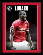 Stampa In Cornice 30x40cm Manchester United. Lukaku Stand 17/18