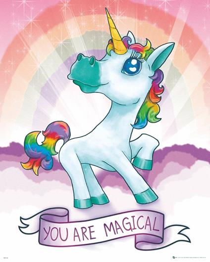 Poster Mini 40x50 Cm Unicorn. Magical