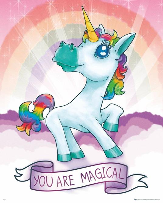 Poster Mini 40x50 Cm Unicorn. Magical