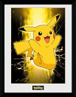 Framed Print 30x40 Cm / Stampa In Cornice. Pokemon: Gb Eye - Pikachu Glow