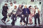 Poster BTS Group Bed poster