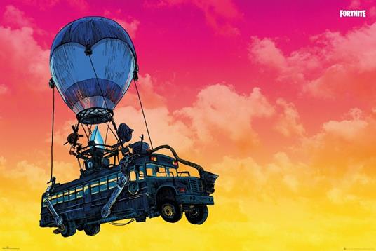 GB eye FP4919 Poster Fortnite, Battle Bus, 91,5 x 61 cm