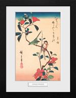 Hiroshige: GB Eye - Japanese White-Eye And Titmouse (Stampa In Cornice 30x40Cm)