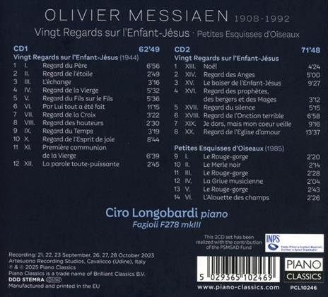 Vingt Regards sur l'enfant Jésus - CD Audio di Olivier Messiaen - 2