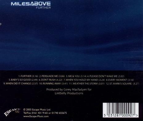 Further - CD Audio di Milesabove - 2