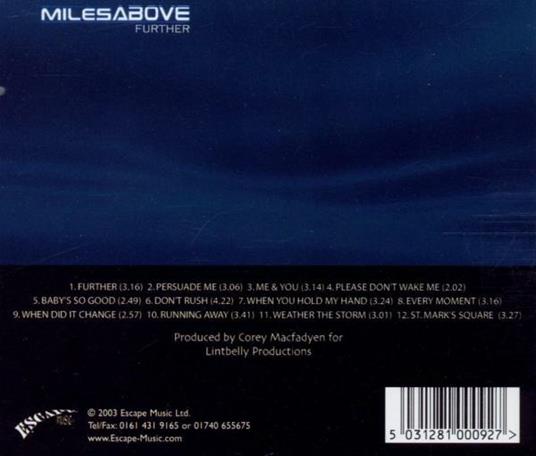 Further - CD Audio di Milesabove - 2