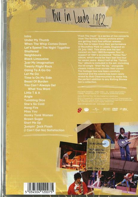 The Rolling Stones. From The Vault: Roundhay Park (Live in Leeds 1982) (DVD) - DVD di Rolling Stones - 2
