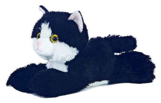 Occhioni Peluche Aurora Gatto Bianco E Nero Cat 15 Cm