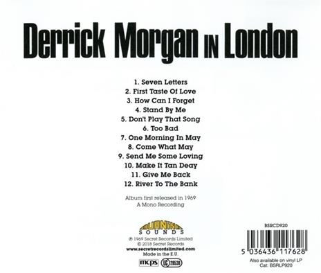 In London - CD Audio di Derrick Morgan - 2