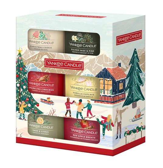 Confezione Regalo 6 Candele Votive In Vetro