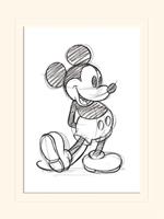 Stampa 30 x 40 cm Mickey Mouse. Sketched. Single