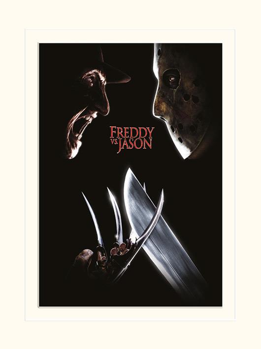 Stampa 30 x 40 cm Freddy Vs Jason. Face Off