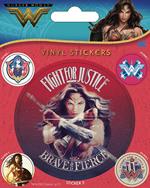 Set Adesivi 12,5X10 Cm Wonder Woman. Fight For Justice