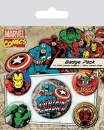 Badge Pack Marvel Retro. Capitan America