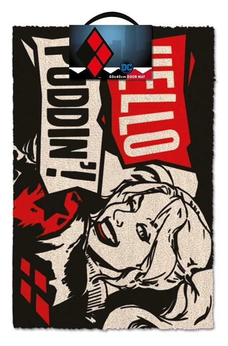 Zerbino Harley Quinn Hello Puddin' Door Mat