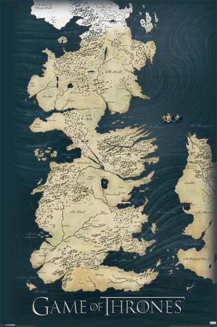 Poster Game Of Thrones. Map