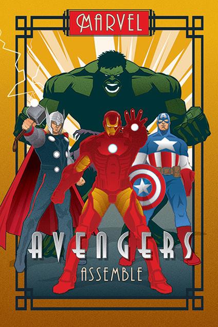 Poster Marvel Deco. Avengers